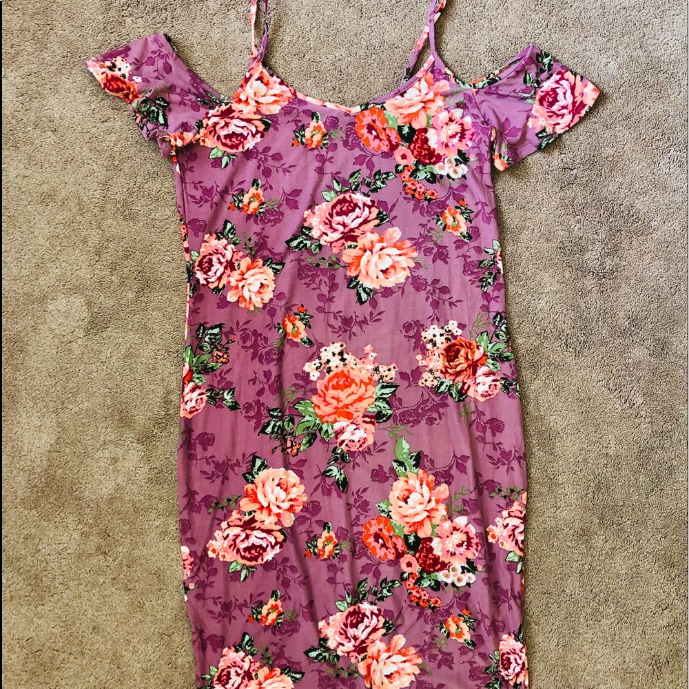 Sexy floral fitted dress